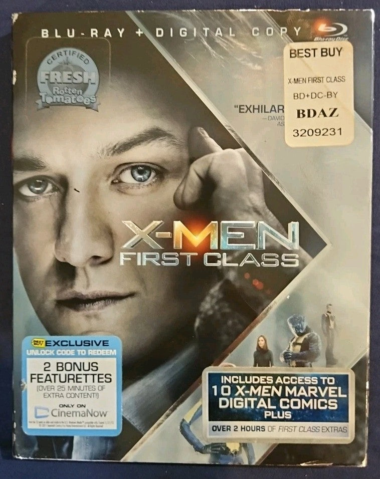 X-Men: First Class (Blu-ray 2-Disc Set), No Digital Download. New Sealed