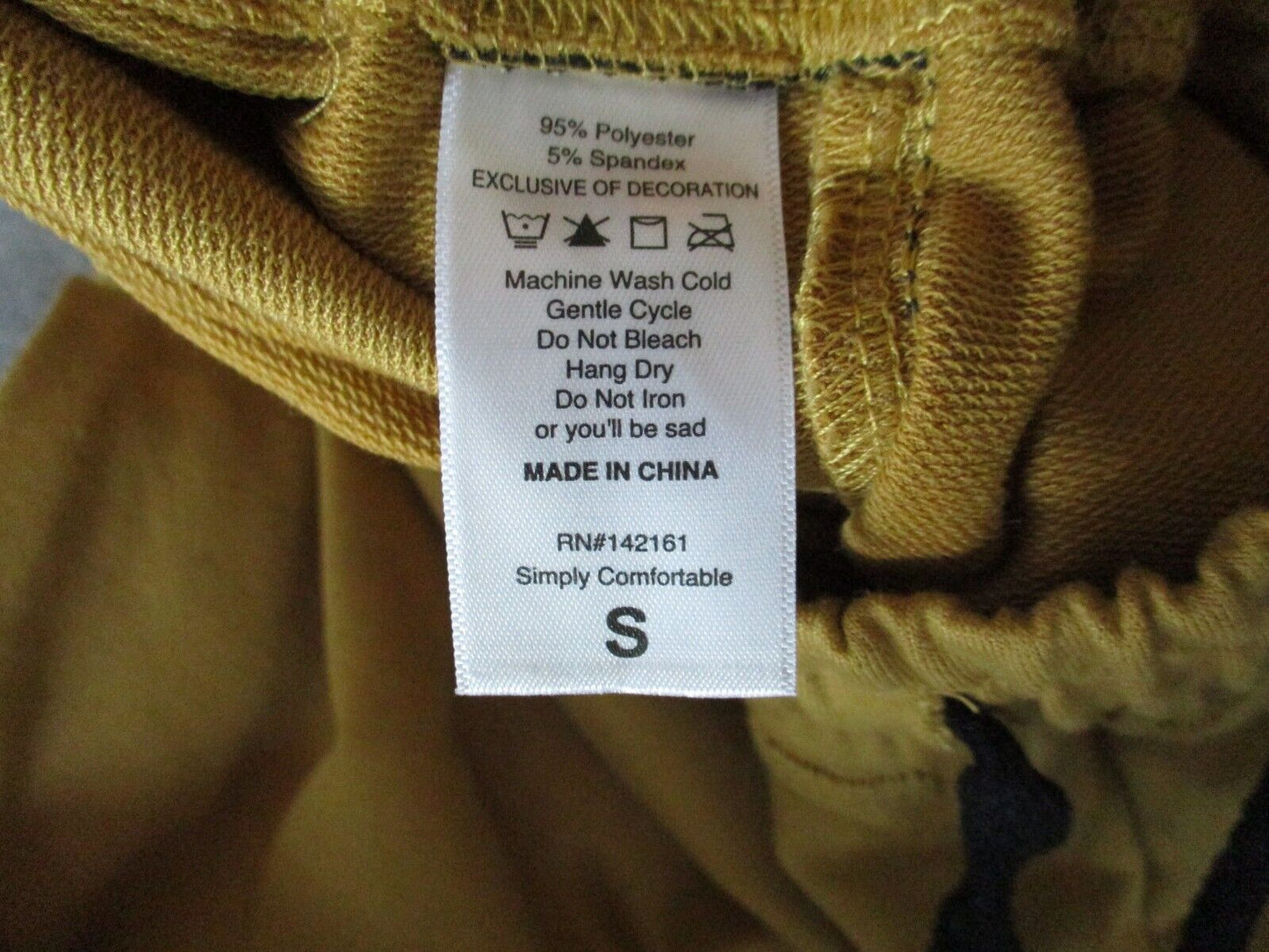 LuLaRoe Like New Jax Mustard and Black Stripe down side leg Joggers Sweatpants