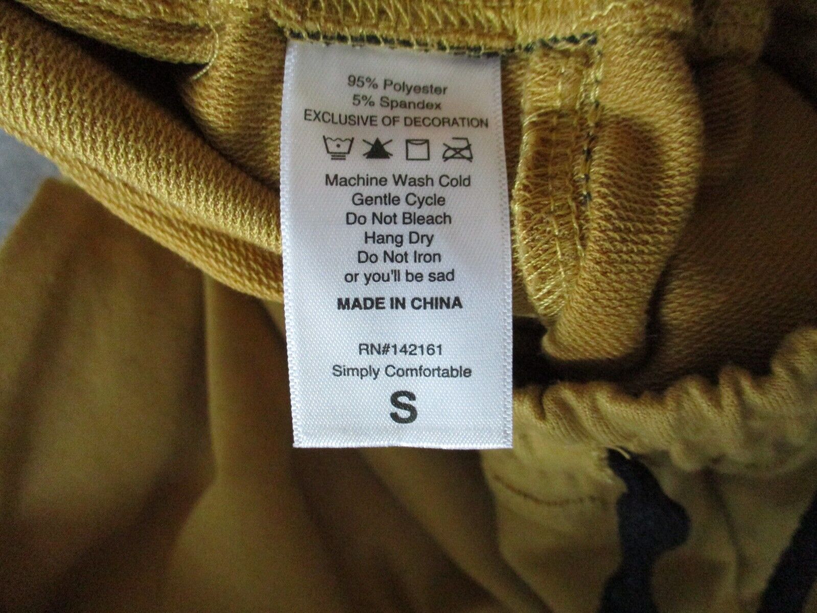 LuLaRoe Like New Jax Mustard and Black Stripe down side leg Joggers Sweatpants