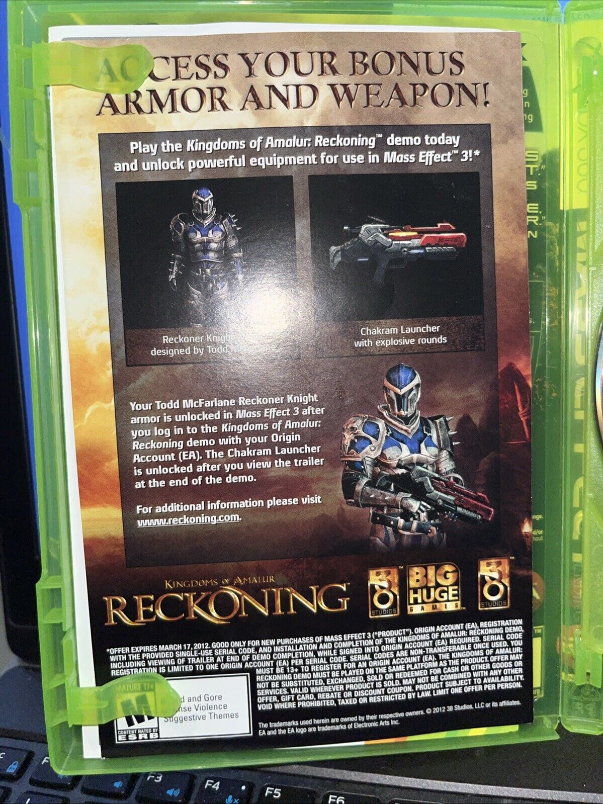 Mass Effect 3 - Xbox 360. CIB. Tested.  New Case. No Scratches. Resealed.