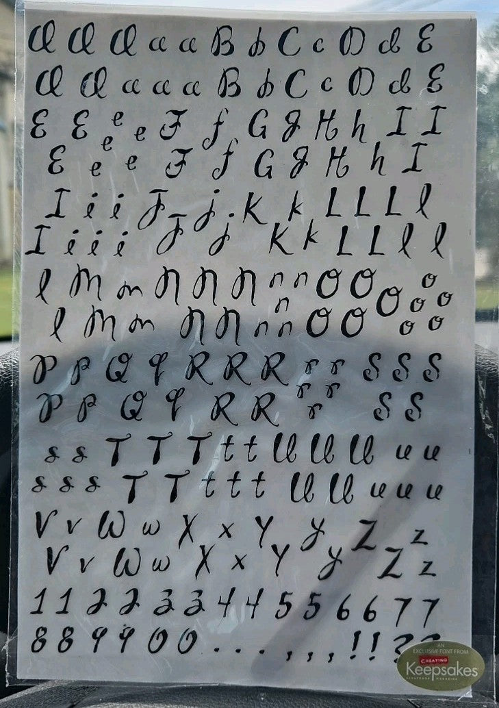 Creating Keepsakes Rub-On Transfer Alphabet