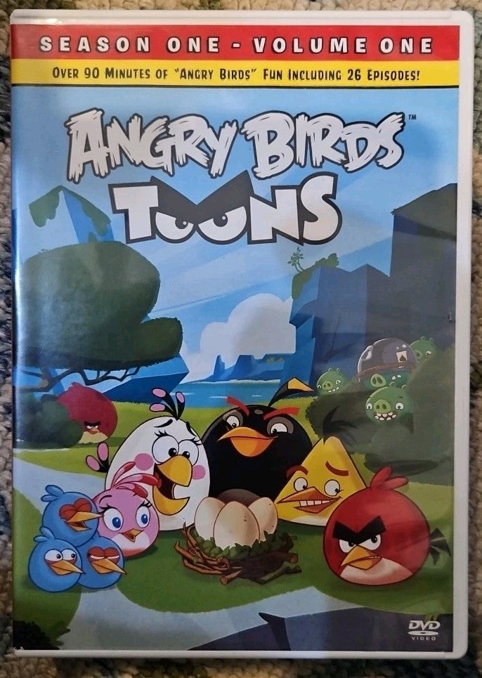Angry Birds Toons: Season 1 Volume 1 & 2 (DVD, 2013) Tested. New Cases. Resealed