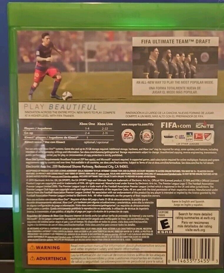FIFA 16 (Microsoft Xbox One, 2015) Mint Disc Fully Functional