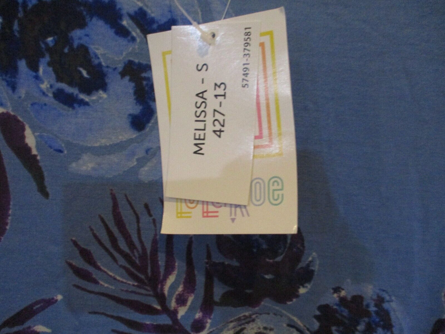 LuLaRoe NWT Melissa Blue Purple Floral Small