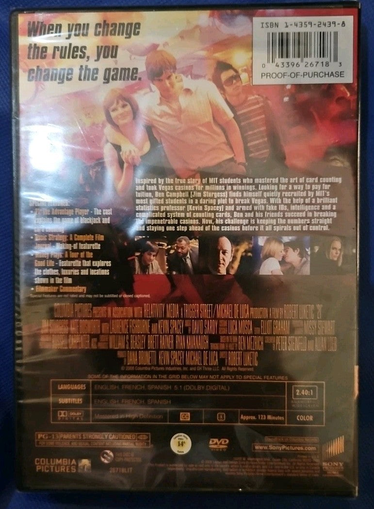 21 (DVD, 2008) New. No Digital Download