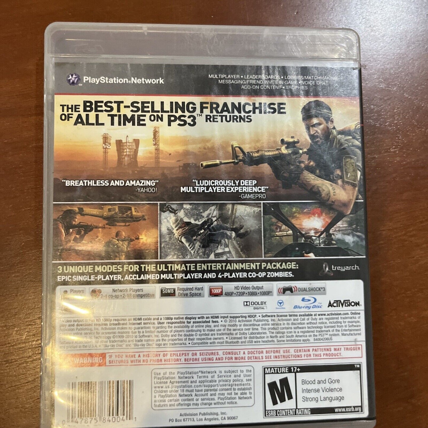 Call of Duty: Black Ops - PS3 - Artwork Damaged. Manual Fine. Disc Tested