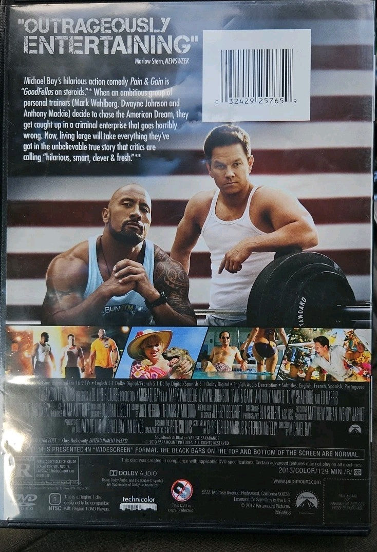 Pain & Gain (DVD, 2013) New Sealed