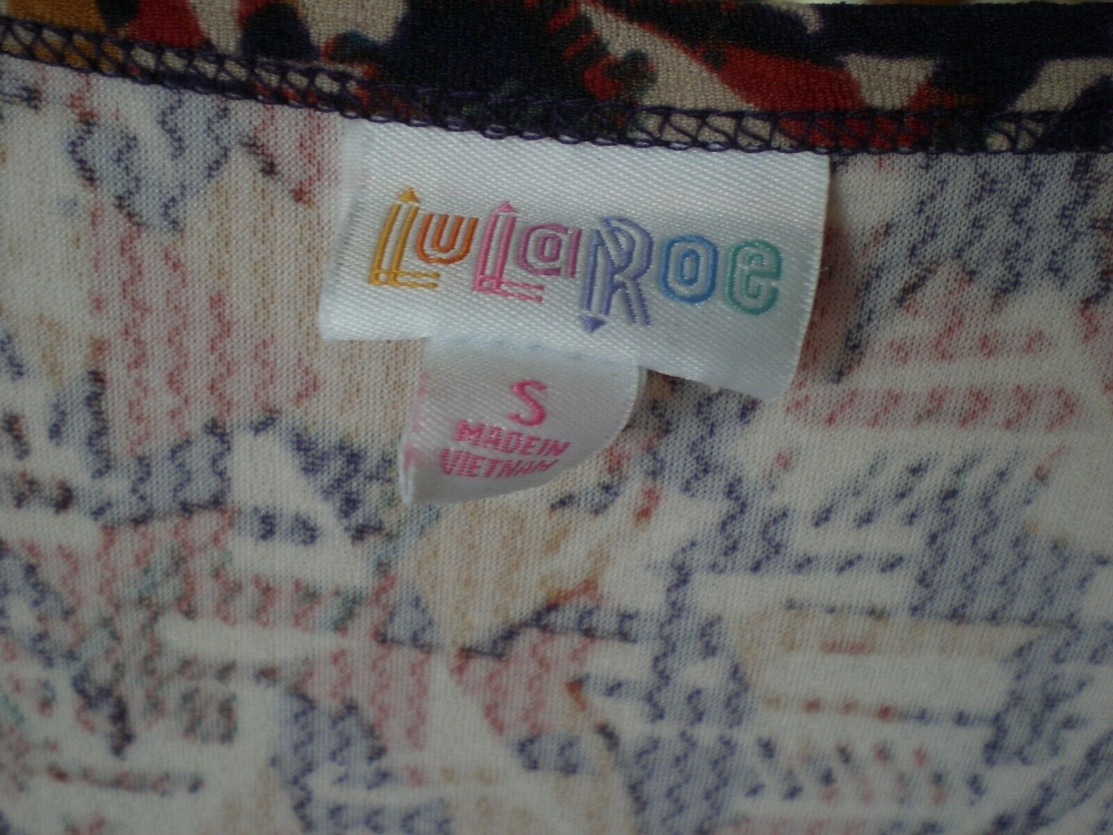 LuLaRoe Nicole Dress Rust Mustard Geometric SMALL NWOT