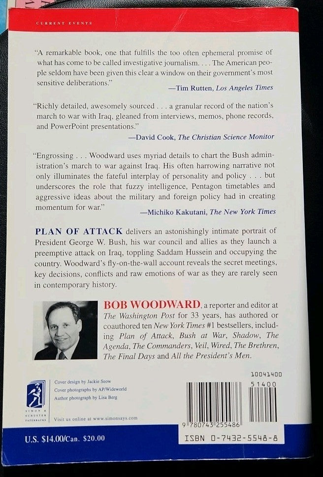 Plan of Attack by Bob Woodward (2004, Trade Paperback)