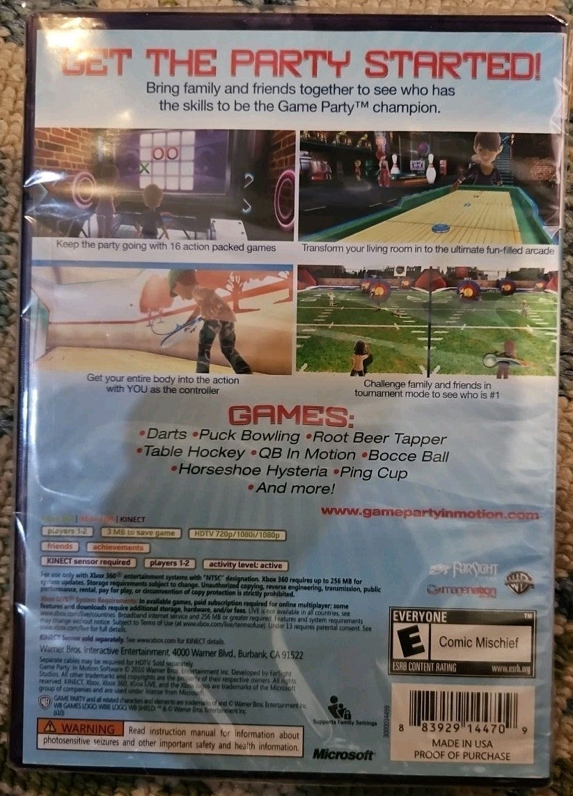 Game Party: In Motion (Microsoft Xbox 360, 2010) Tested.