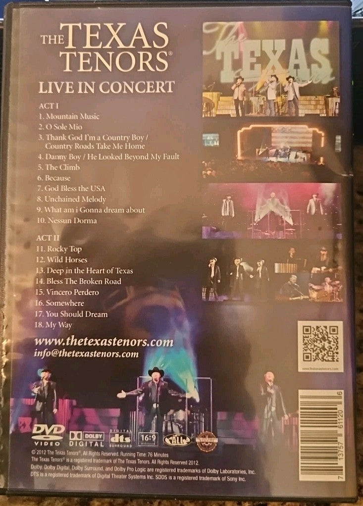 The Texas Tenors Live In Concert (2012) DVD