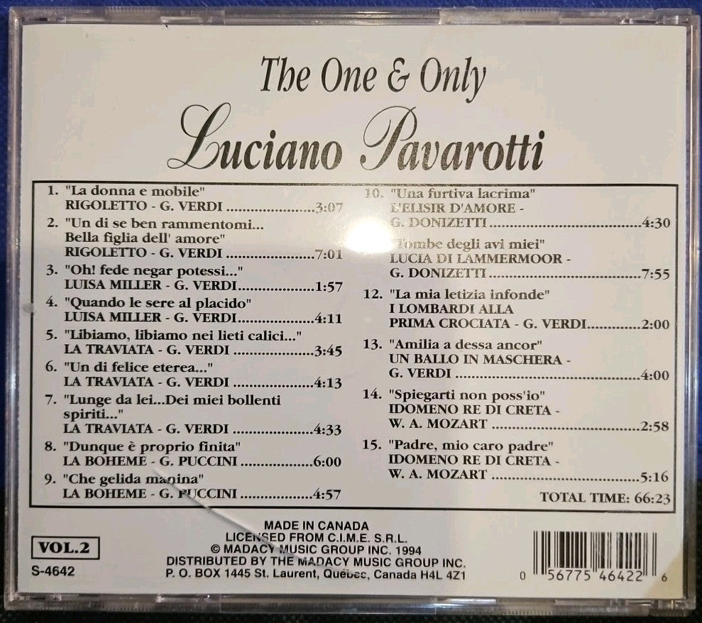Luciano Pavarotti [Performer], The One & Only Luciano Pavarotti (, Audio CD