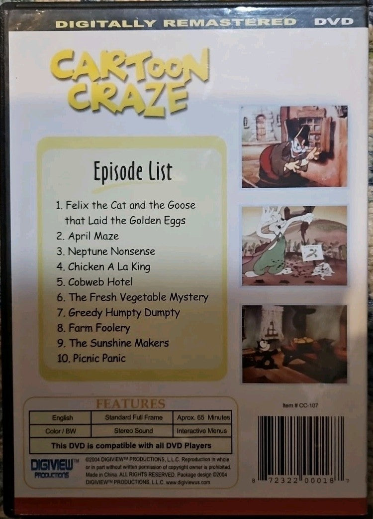 Cartoon Craze Presents - Felix the Cat and Friends: Neptune Nonsense (DVD, 2006)