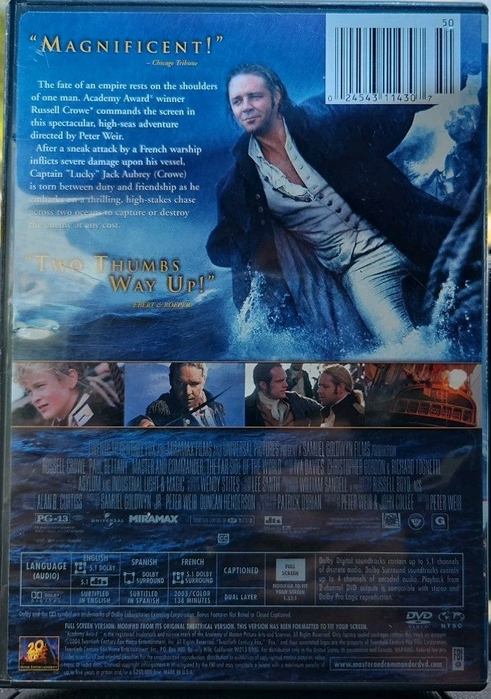 Master and Commander: The Far Side of the World (DVD, 2004) New Sealed