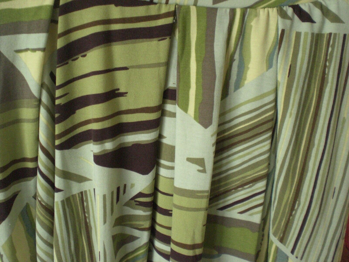 LuLaRoe Small Green and Brown Madison Skirt