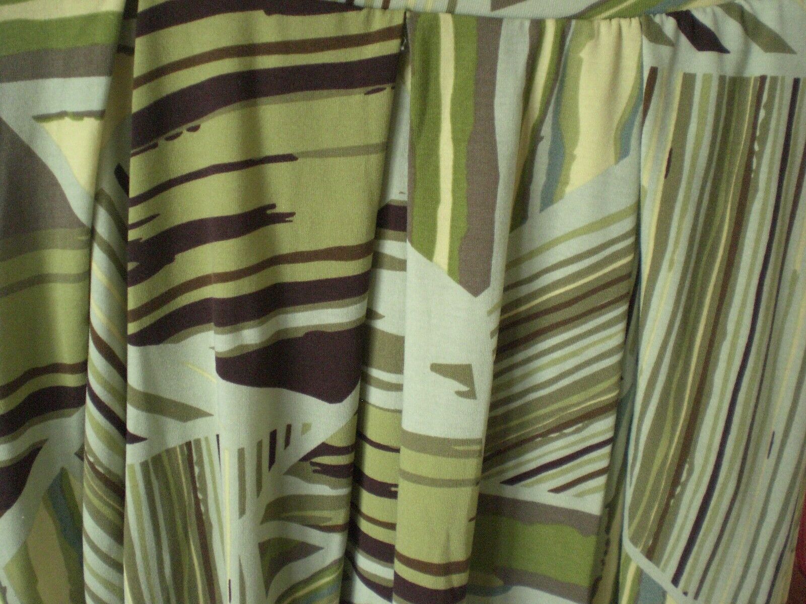 LuLaRoe Small Green and Brown Madison Skirt