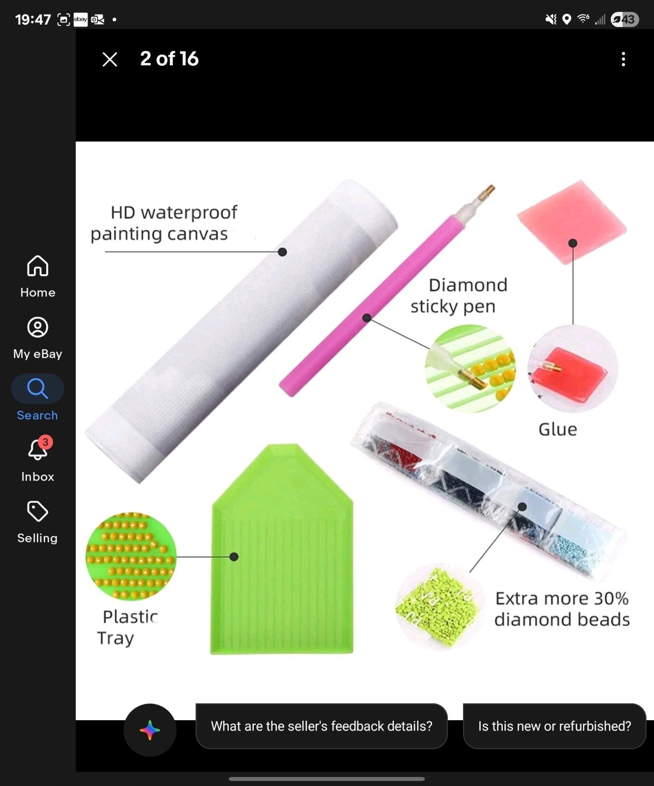 Blue Lagoon 5D Diamond Art 40cm X 30cm