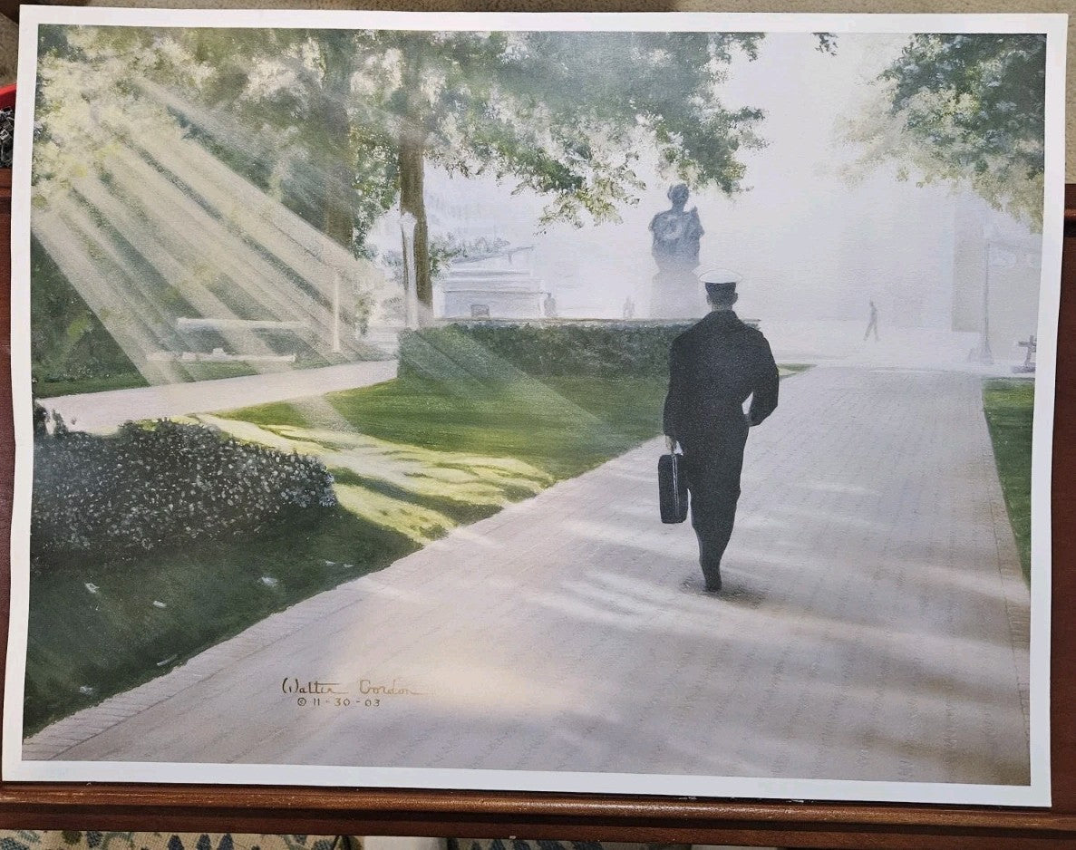 "Morning" United States Naval Academy Print 17.5" x 23.5" By CDR Walter Gordon