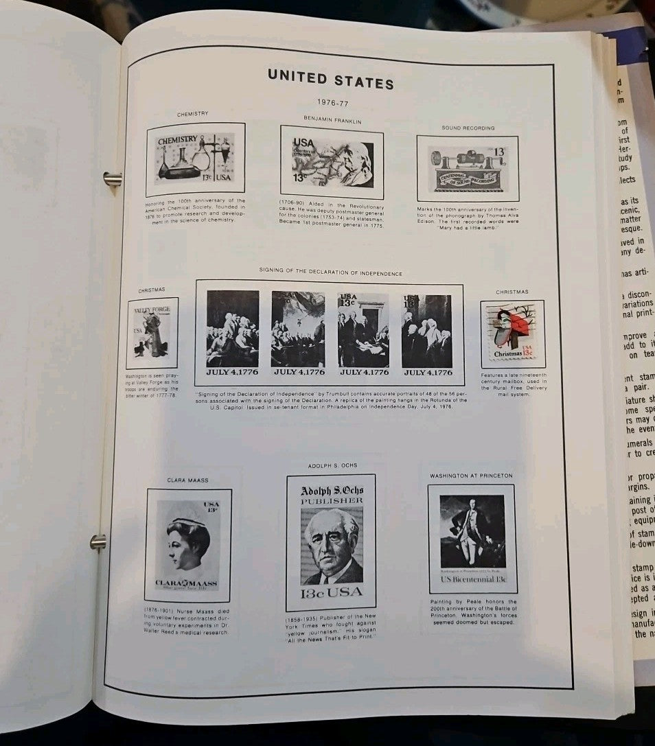 Hygrade AMERICA Stamp Collection Album W/ Some Stamps In Binder  1982
