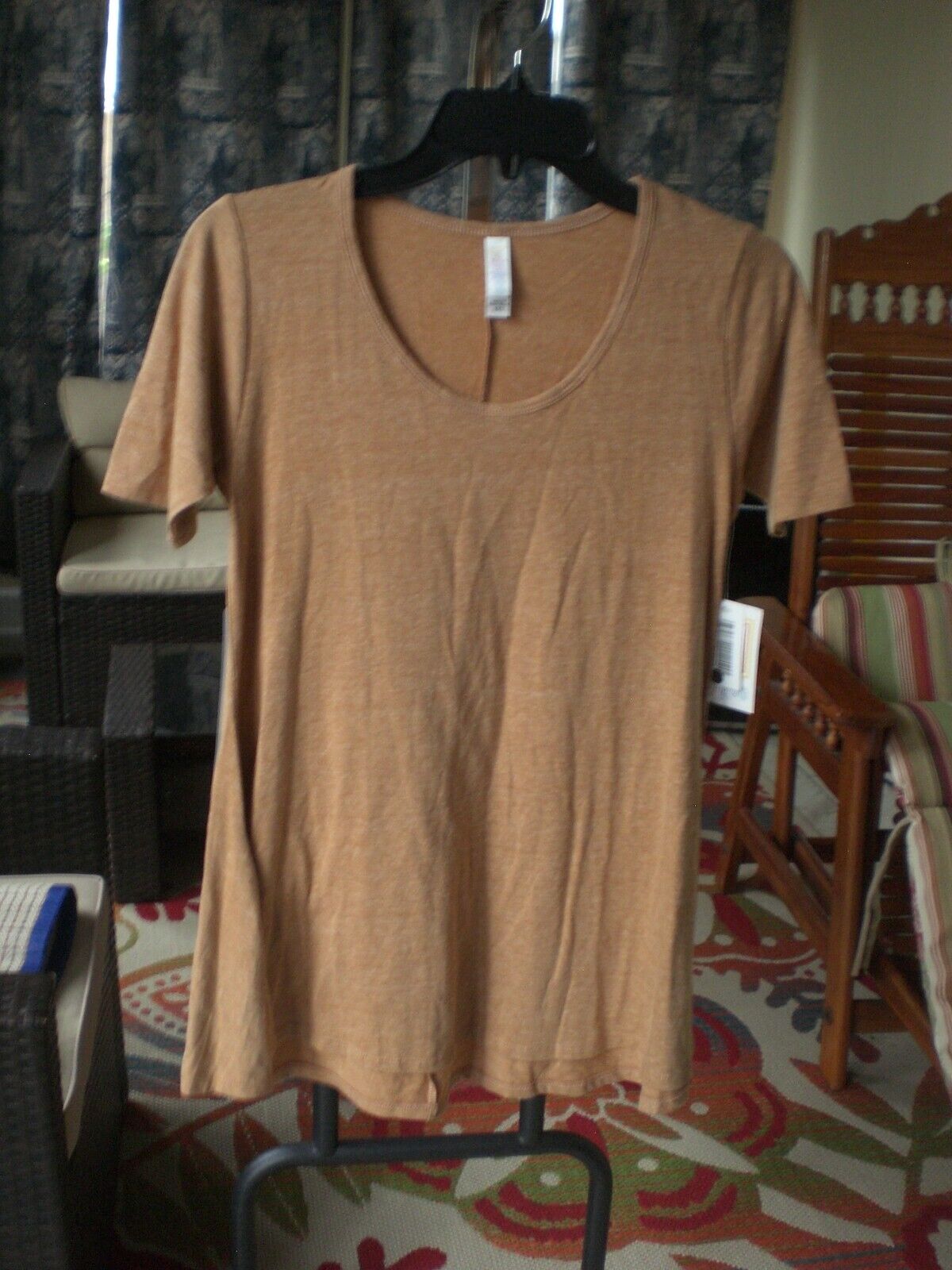 NWT LuLaRoe Pumpkin Spice Perfect T Shirt Top Blouse XXS