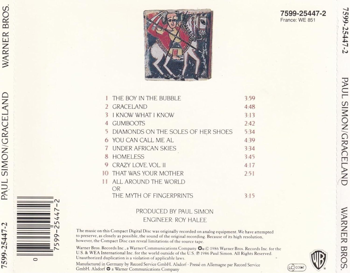 Graceland - Audio CD By Paul Simon - New
