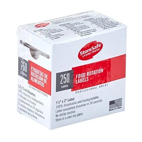 1252SLB250 2" x 1.25" Storesafe Food Rotation Label - 250 / RL