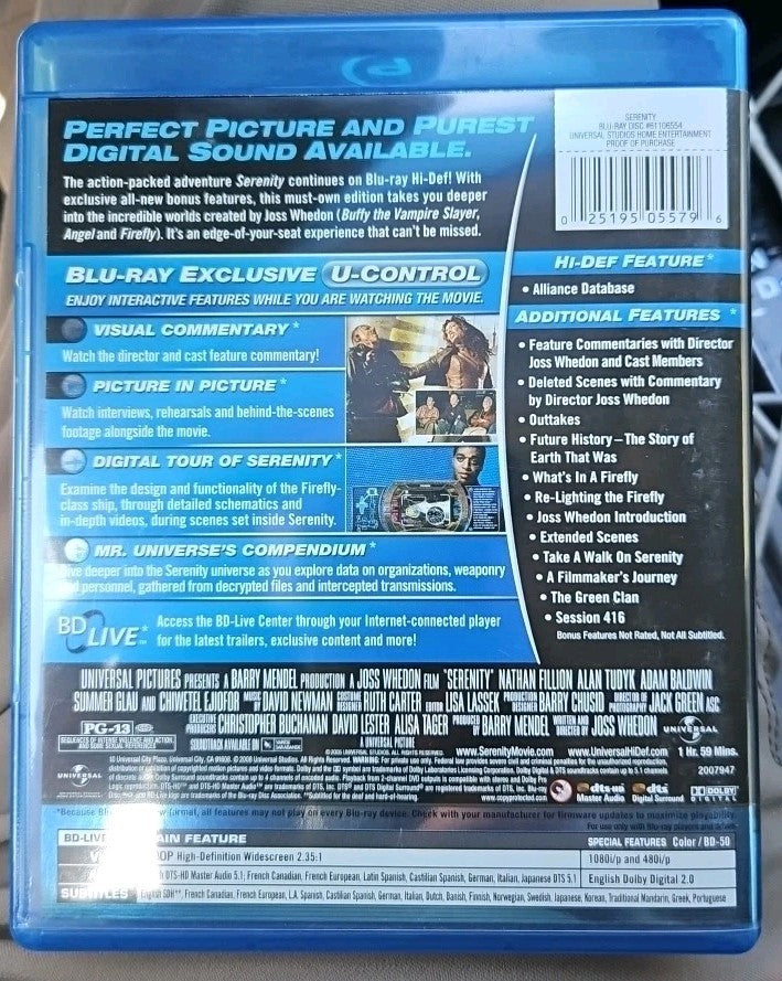 Serenity (Blu-ray, 2005) Brand new sealed no digital download