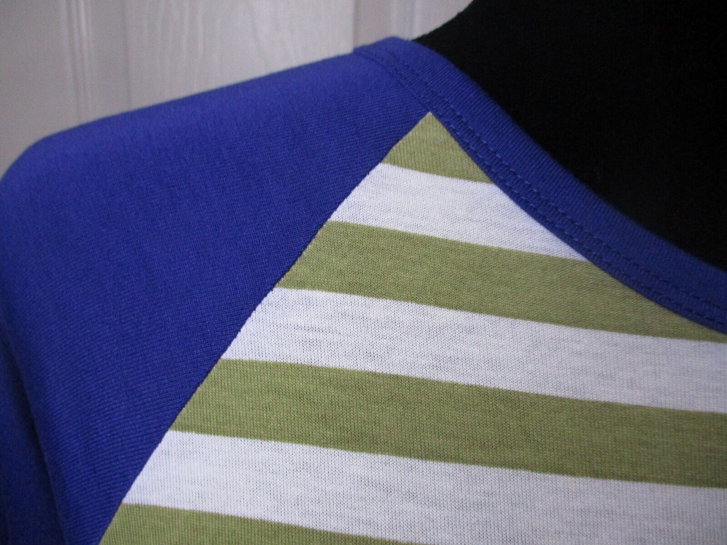 LuLaRoe Small Randy Royal Blue White Tan Stripe NWOT