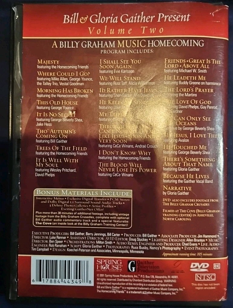 Billy Graham Music - Homecoming Volume 2 (DVD, 2002)