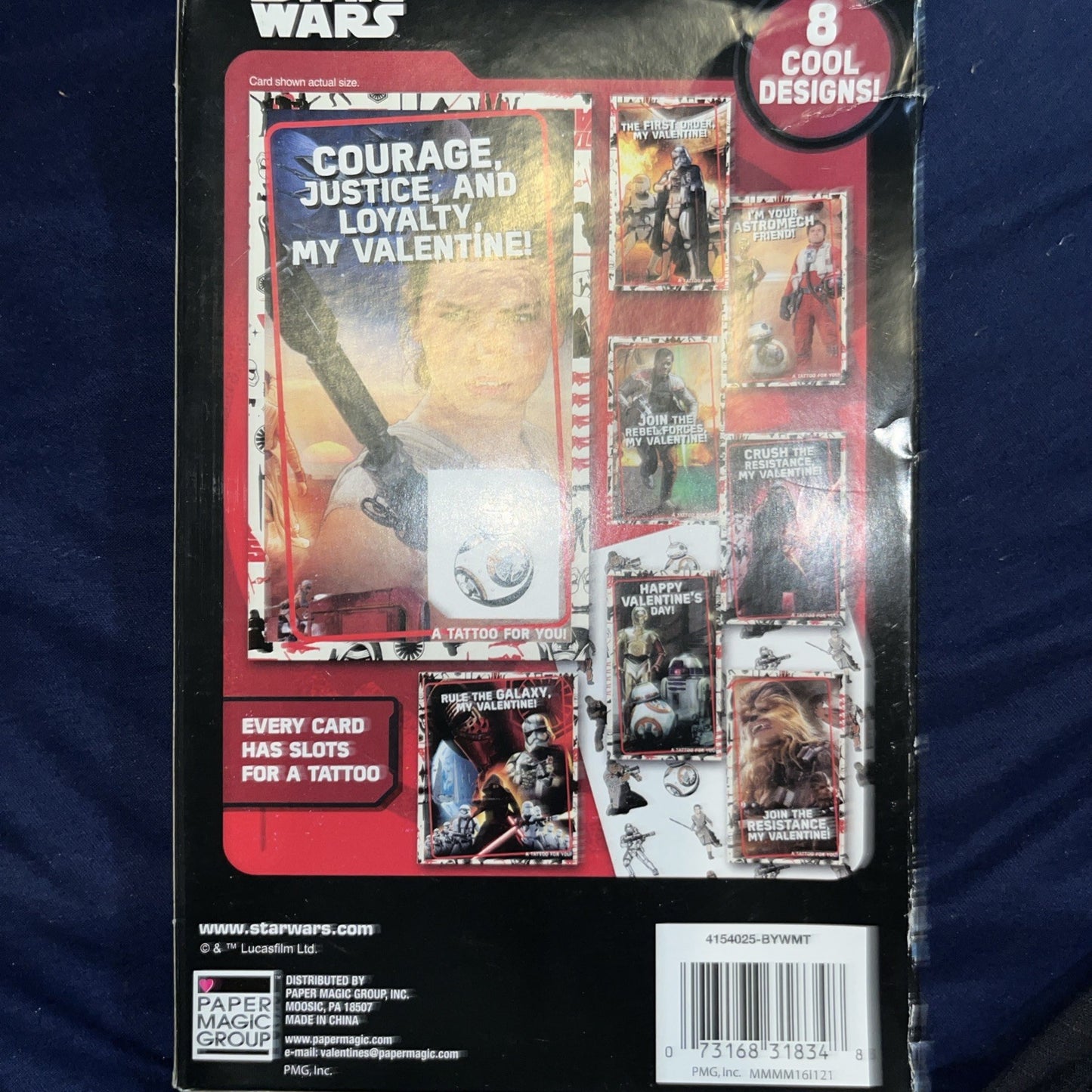Star Wars Valentines 32 Cards 32 Tattoos 8 Designs