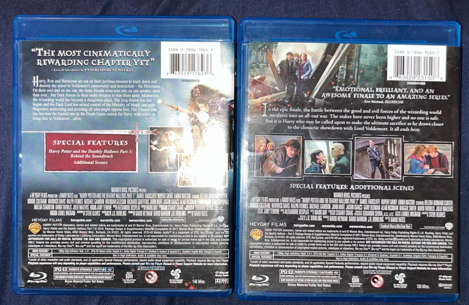 Harry Potter: The Deathly Hallows Part 1 & 2 [Blu-ray]  No Digital Download