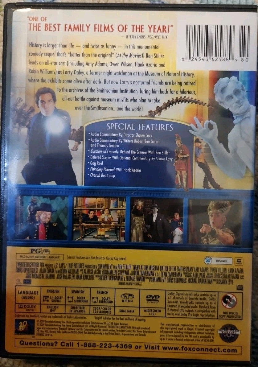 Night at the Museum + Battle of Smithsonian 2-Pack (DVD) New Sealed