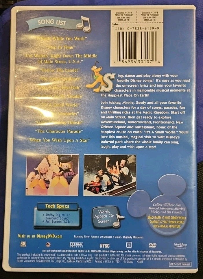 Sing-Along Songs: Disneyland Fun (DVD)
