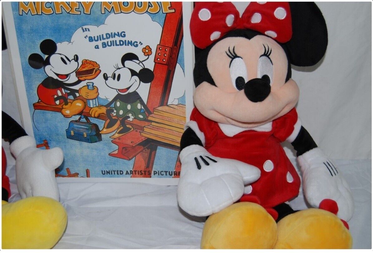 10" x 17" Joseph Schenck United Artist Print Disney + 17" Mickey & Minnie Plush
