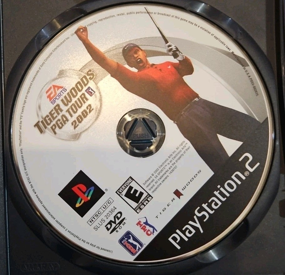 Tiger Woods PGA Tour 2002 (Sony PlayStation 2, 2002) Tested. Original Case