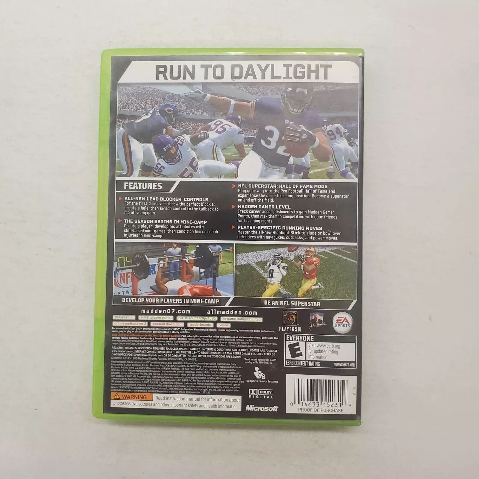 Madden NFL 07 (Microsoft Xbox, 2006) CIB. Tested. Replacement.