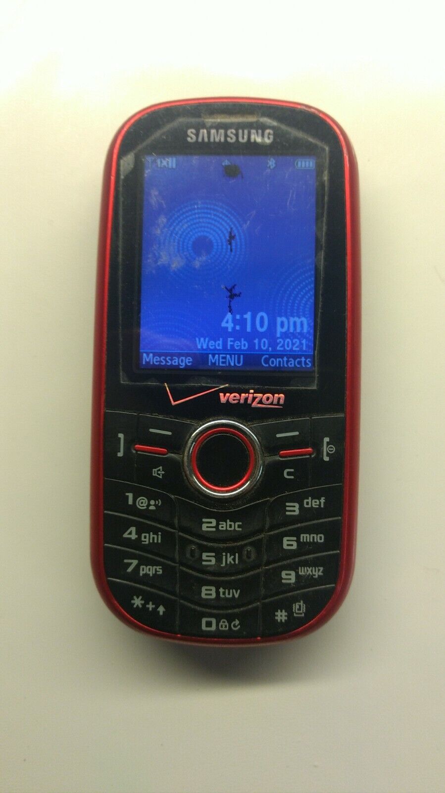  Samsung Intensity SCH-U450 - 128 MB - Red (Verizon) Cellphone - Used - Works