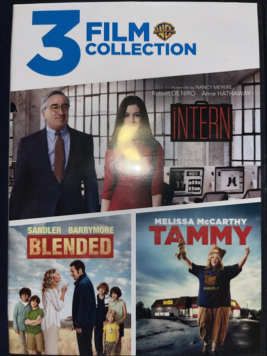 3 Film Collection: the Intern / Tammy / Blended (DVD) Sealed