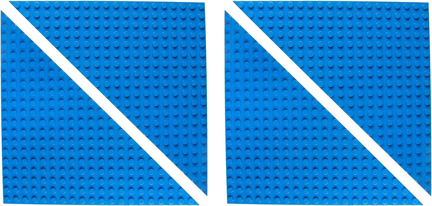 Big Briks 12.5" x 12.5" Stackable Triangle Bases 4 Pack Blue