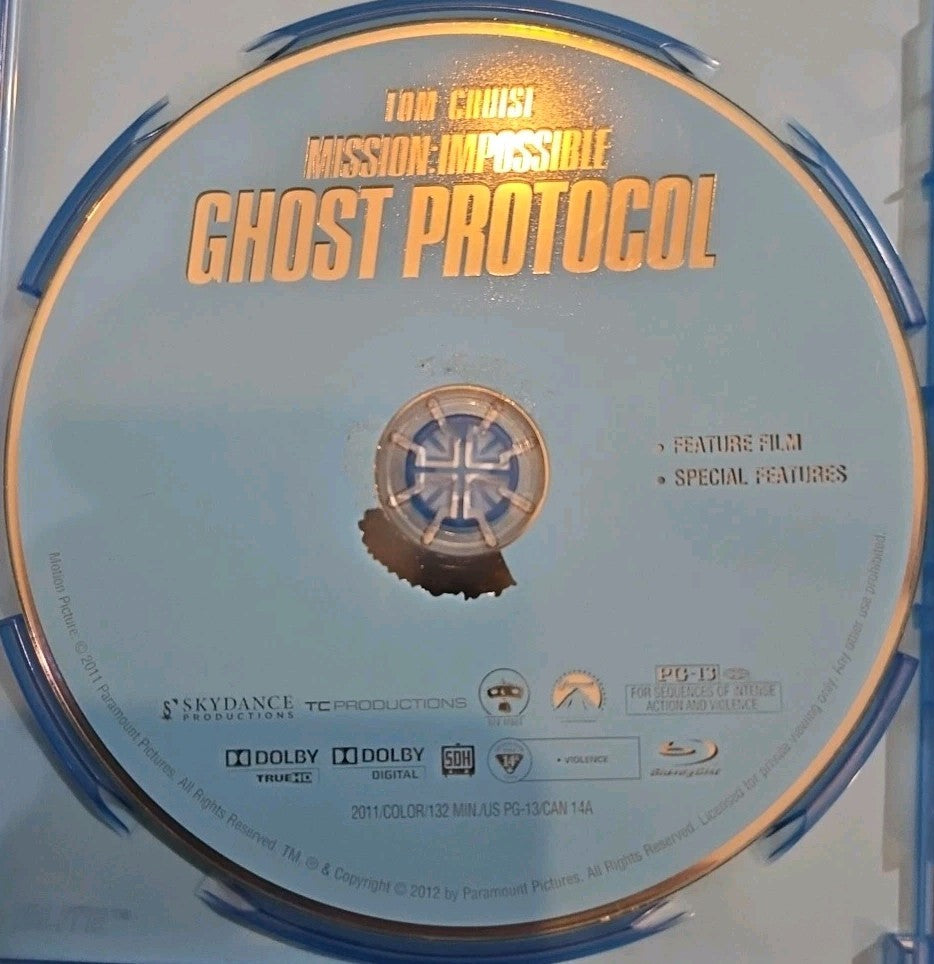 Mission: Impossible: Ghost Protocol (Blu-ray) No DVD. No Digital Download