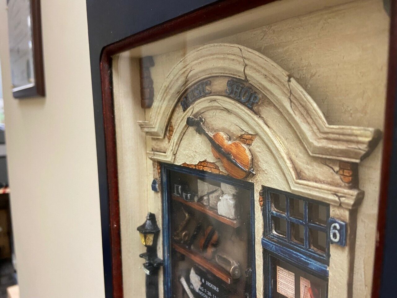 Arister #880473 Shadow Box "Music Shop" Wall Clock