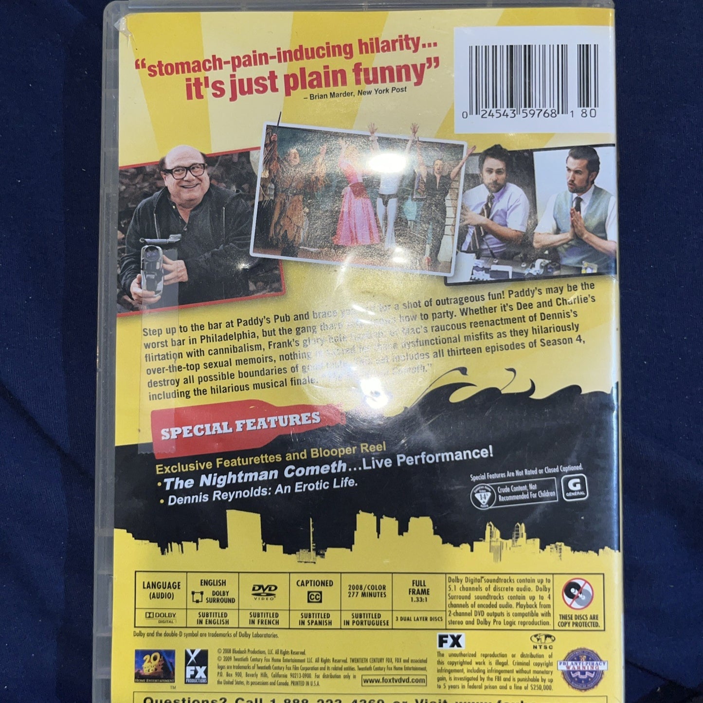 Its Always Sunny in Philadelphia - Season 4 (DVD, 2009, 3-Disc Set) Sealed