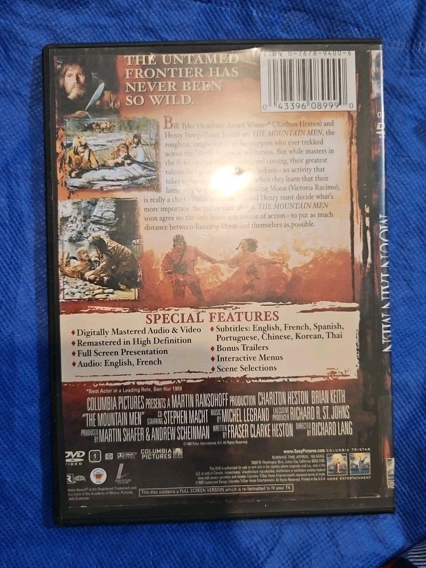The Mountain Men (DVD, 1980) Slimcase. Artwork Cropped. Tested