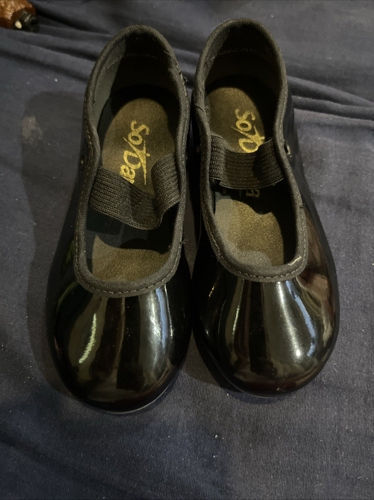 So Danca Kids Tap Shoes Black. Lightly Used  Size W 7 S