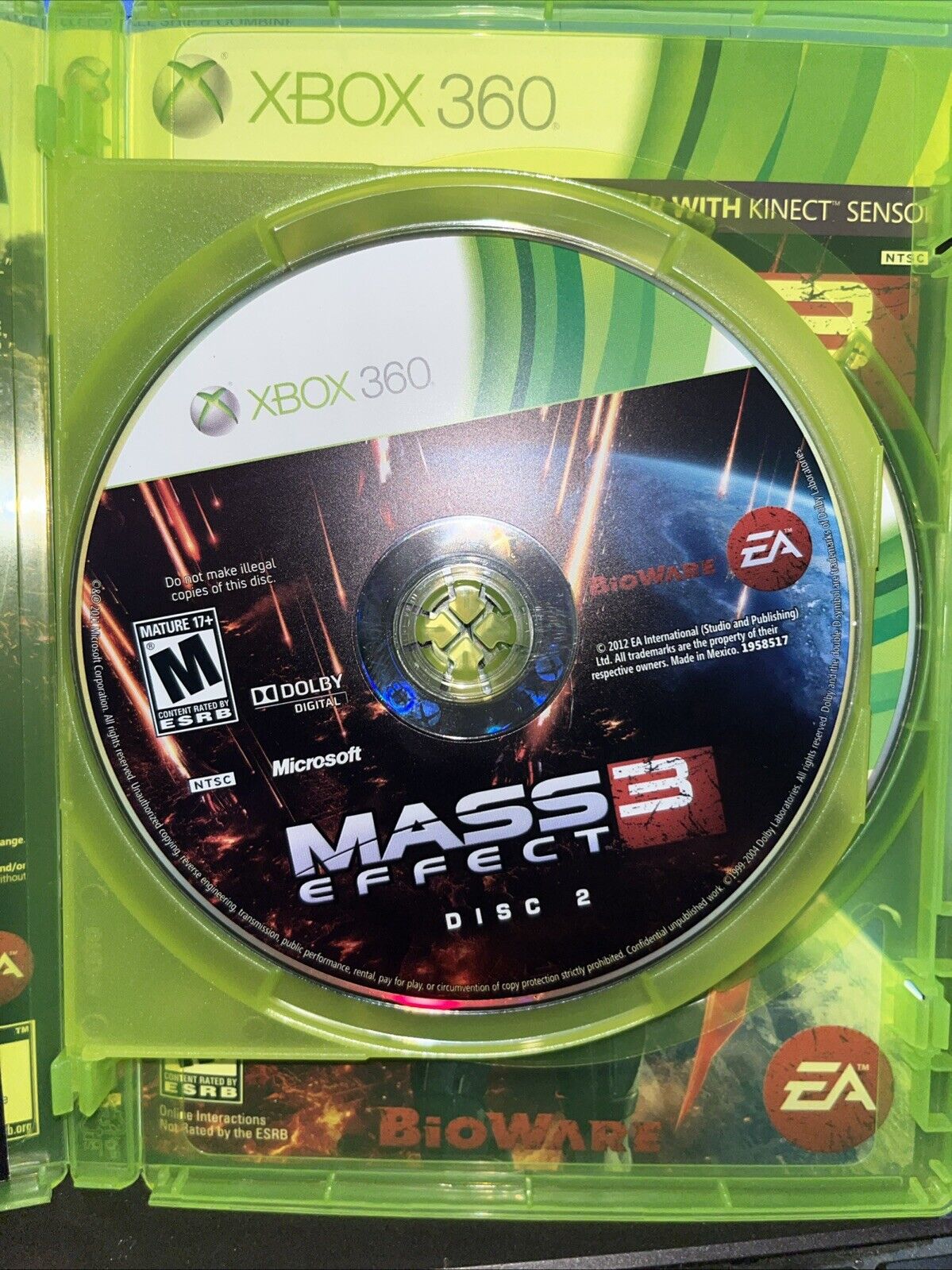 Mass Effect 3 - Xbox 360. CIB. Tested.  New Case. No Scratches. Resealed.