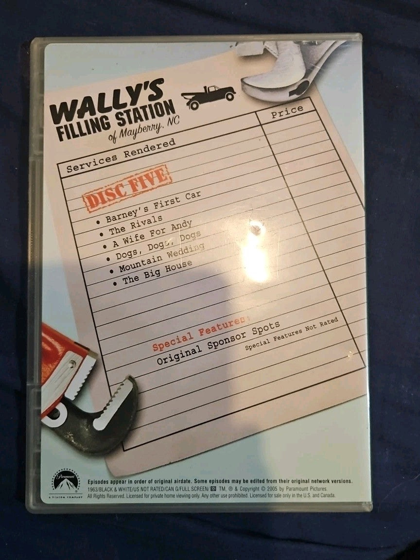 The Andy Griffith Show Season 3 Disc 5 (DVD) Slim Case Tested