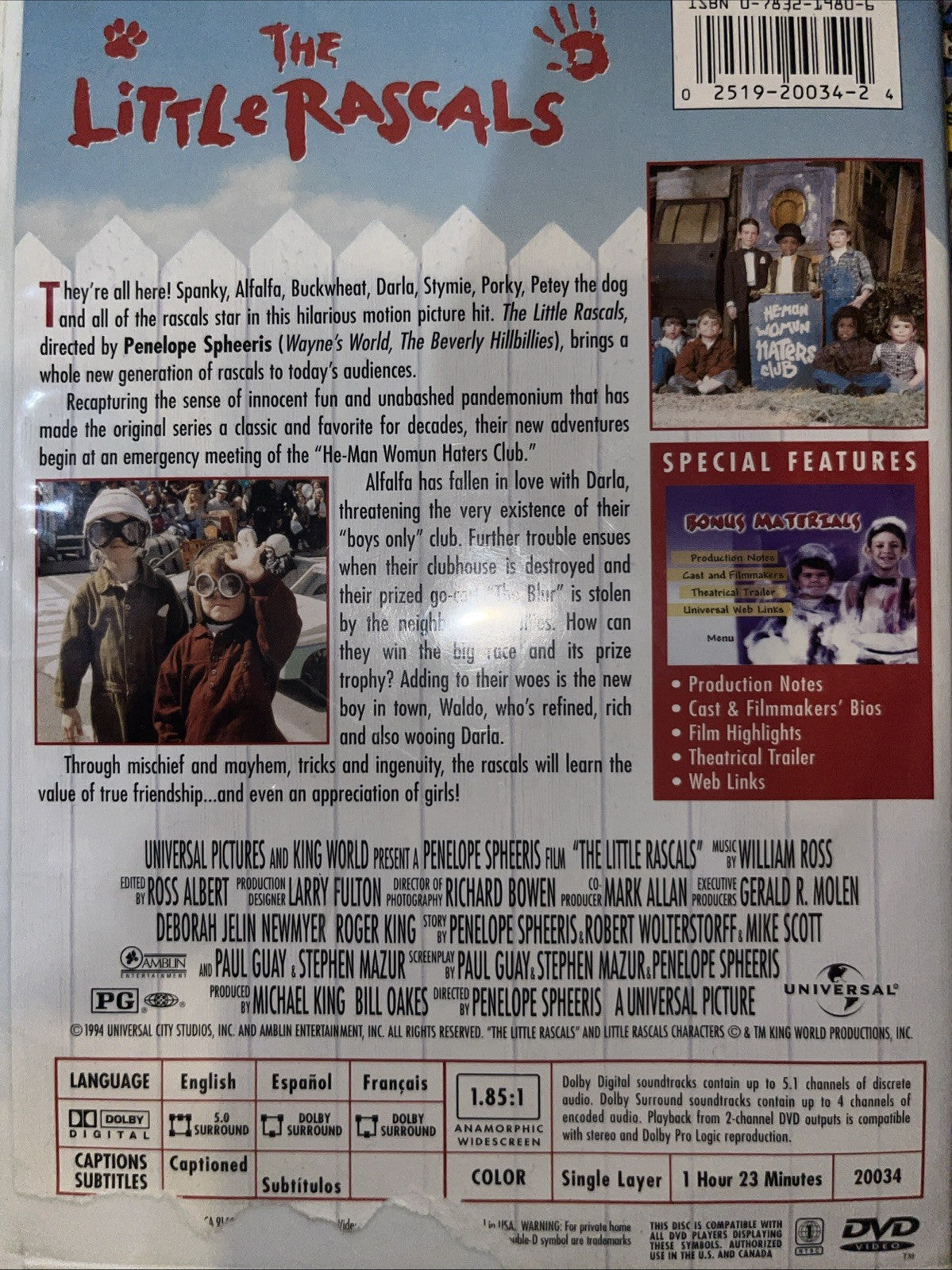 The Little Rascals (DVD, 1994) Sealed. No Digital Download