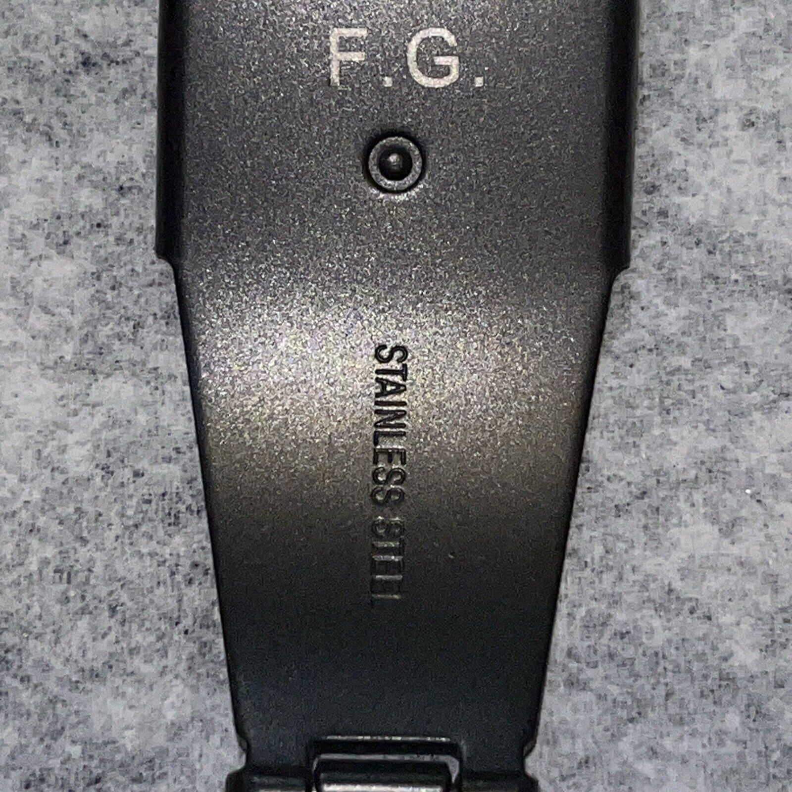 F.G. Black Apple Watch Band w/ Hinge Clasp. 38/40/41mm Series 4,5,6,7,8,9 & SE