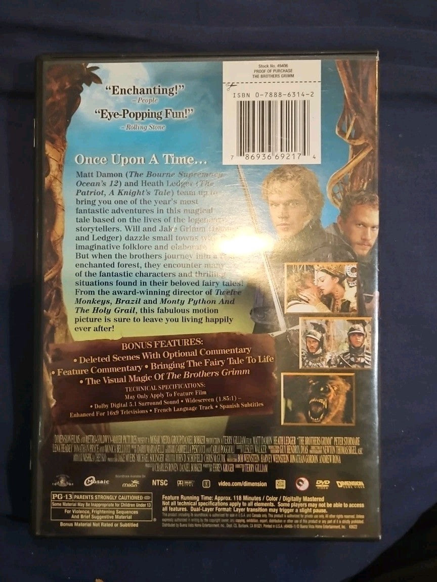 Brothers Grimm (DVD, 2005)