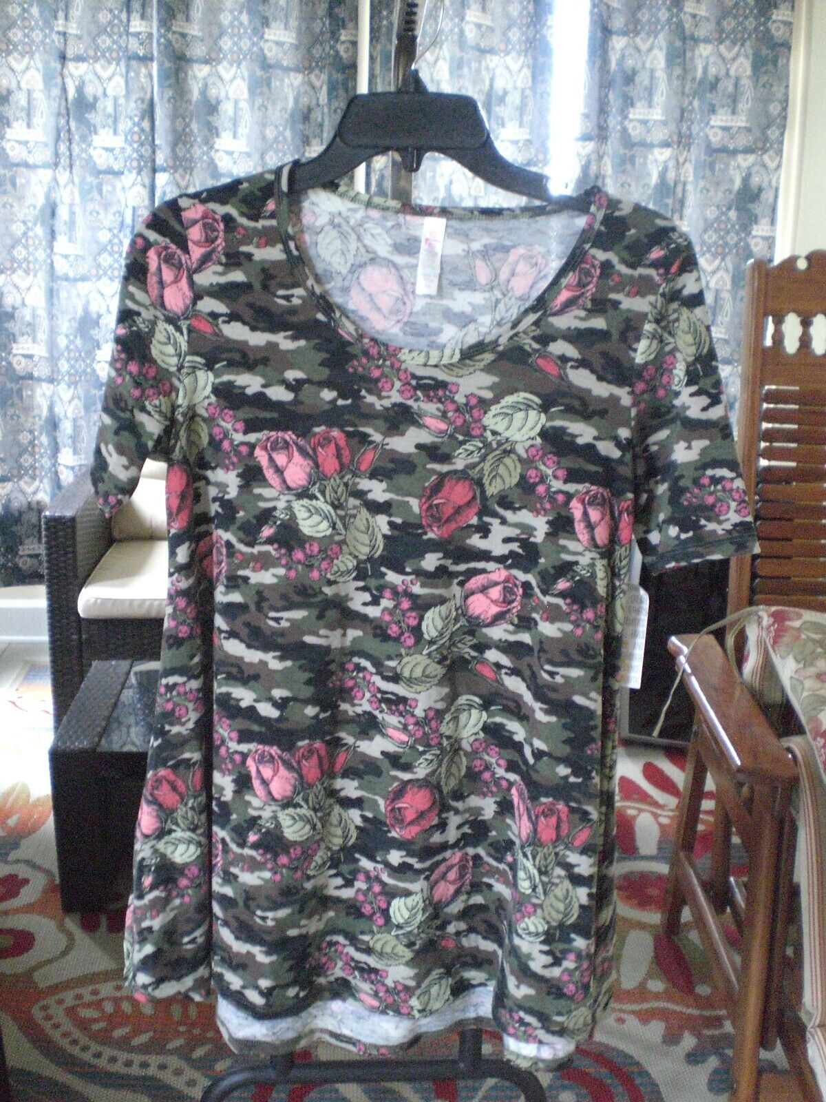 NWT LuLaRoe XXS Perfect T Shirt Top Blouse Camo and Floral